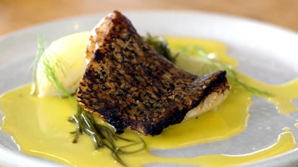 Crispy Skin Toothfish with Fennel and Kombu Butter sauce